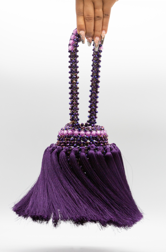 GC Bling Baby Bag With Fringe- Purple