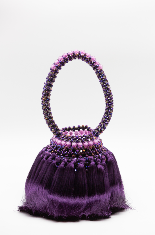 GC Bling Baby Bag With Fringe- Purple