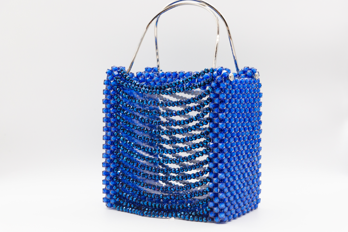 GC Ornate Blue Glass Bag