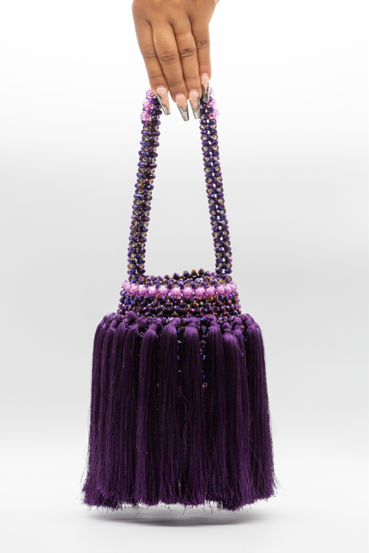 GC Bling Baby Bag With Fringe- Purple