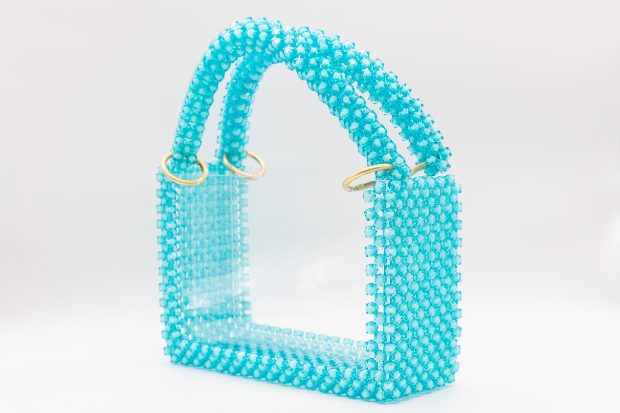 GC Box Double Handle Glass Bag - Blue