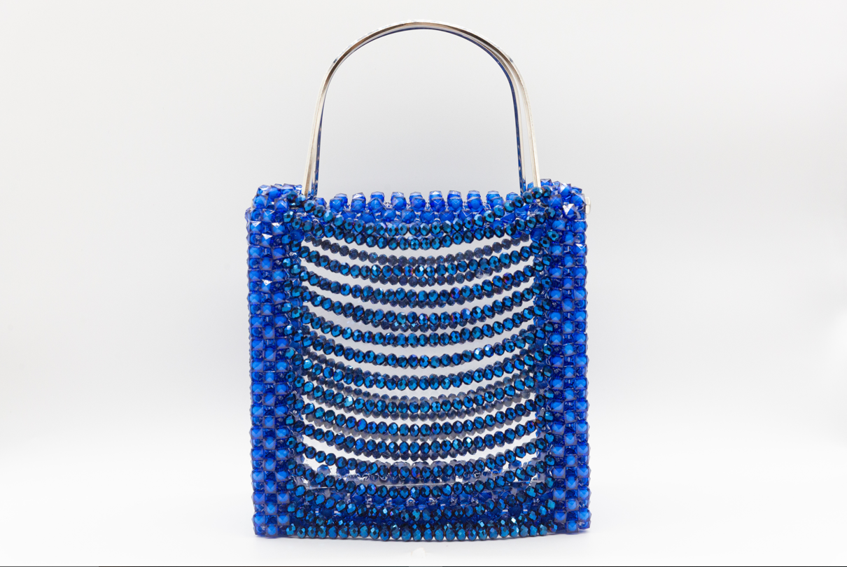 GC Ornate Blue Glass Bag